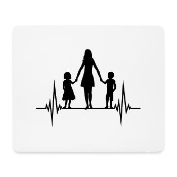 Frequenz Mama Kinder - Mousepad (Querformat) - Weiß - Vorne