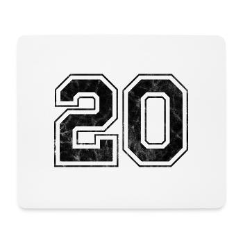 Numéro 20 - Tapis de souris (format paysage) - blanc - Devant