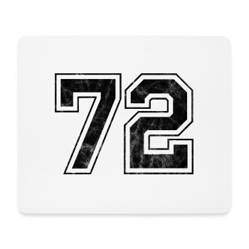 Anzahl 72 - Mousepad (Querformat) - Weiß - Vorne
