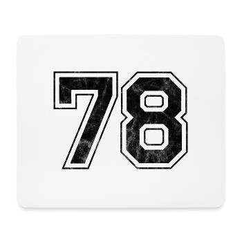 Numéro 78 - Tapis de souris (format paysage) - blanc - Devant