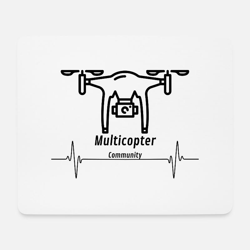Multicopter Community Merch - Mousepad (Querformat) - Weiß