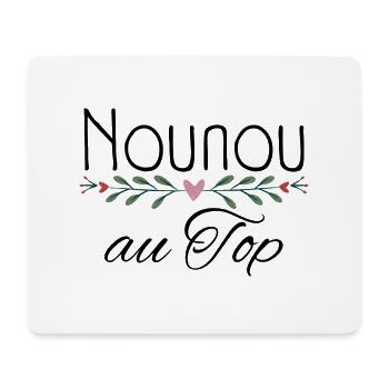 Nounou au Top - Tapis de souris (format paysage) - blanc - Devant