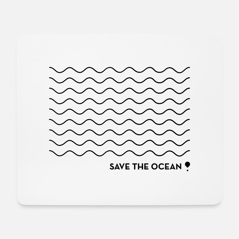 Save the ocean! - Mousepad (Querformat) - Weiß