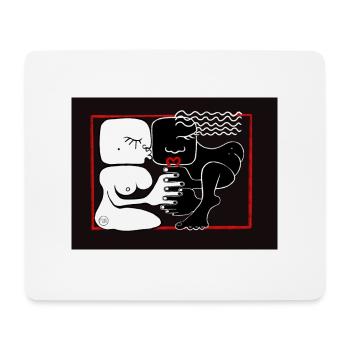 Les amoureuses - Tapis de souris (format paysage) - blanc - Devant