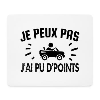 je peux pas j'ai pu de points - Tapis de souris (format paysage) - blanc - Devant