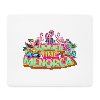 Menorca Sommer Flamingo Palmen Strand Meer Urlaub - Mousepad (Querformat) - Weiß - Vorne