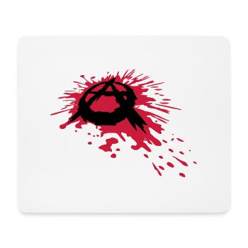 Blood spatter anarchy symbol - Mouse Pad (horizontal) - white - Front