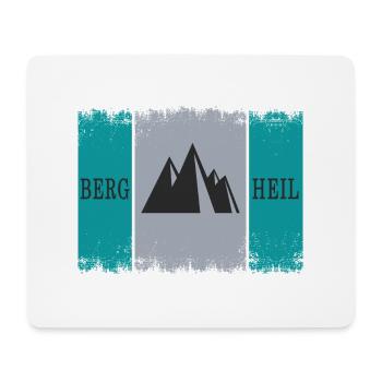 bergsteiger klettern bergsteigergruß "berg heil" - Mousepad (Querformat) - Weiß - Vorne