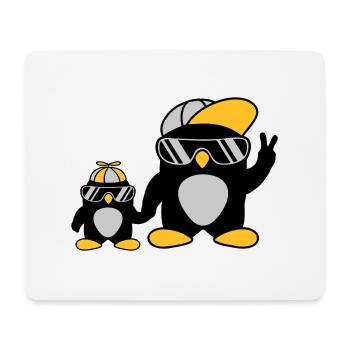 2 famille de pingouins cool - Tapis de souris (format paysage) - blanc - Devant