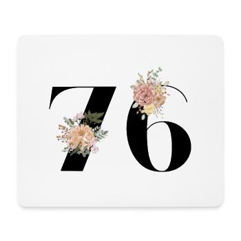 76th anniversary in bloom (Gift of 76 years) - Mouse Pad (horizontal) - white - Front