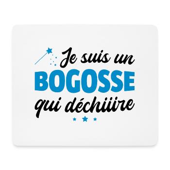 bogosse qui déchire / humour beau-gosse - Tapis de souris (format paysage) - blanc - Devant
