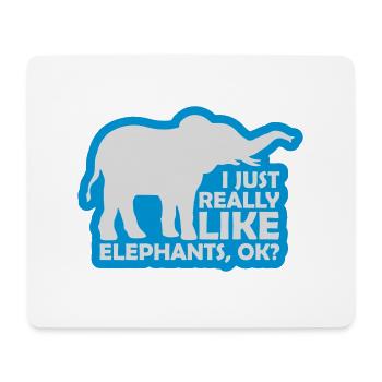 Saying really like elephants - Mouse Pad (horizontal) - white - Front