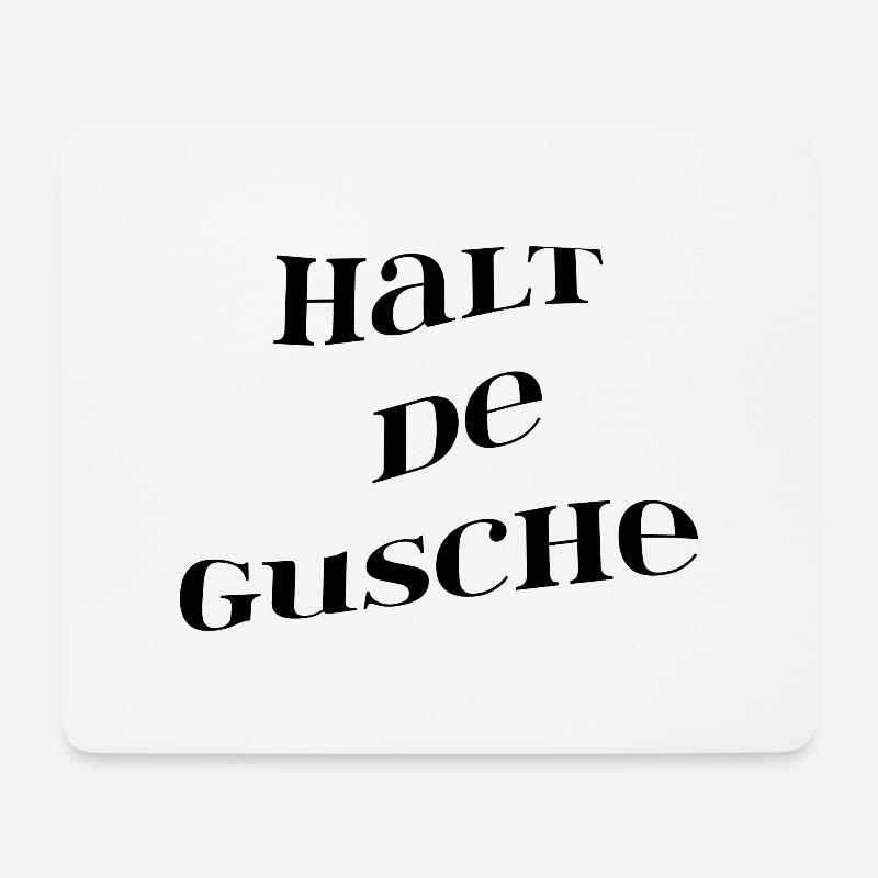 Gusche - Mousepad (Querformat) - Weiß
