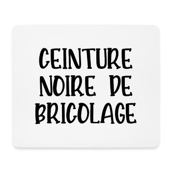ceinture noire de bricolage - Tapis de souris (format paysage) - blanc - Devant
