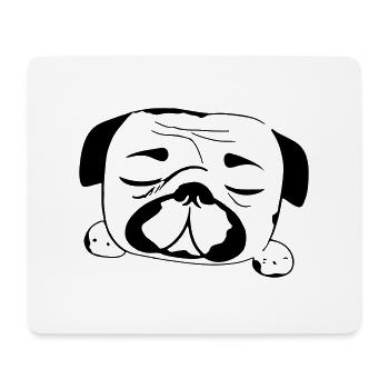 Sleeping Pug Dog Funny Dog Owners - Mouse Pad (horizontal) - white - Front