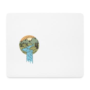 Gravel Bike Natur Rennrad Fahrrad lustige Geschenk - Mousepad (Querformat) - Weiß - Vorne