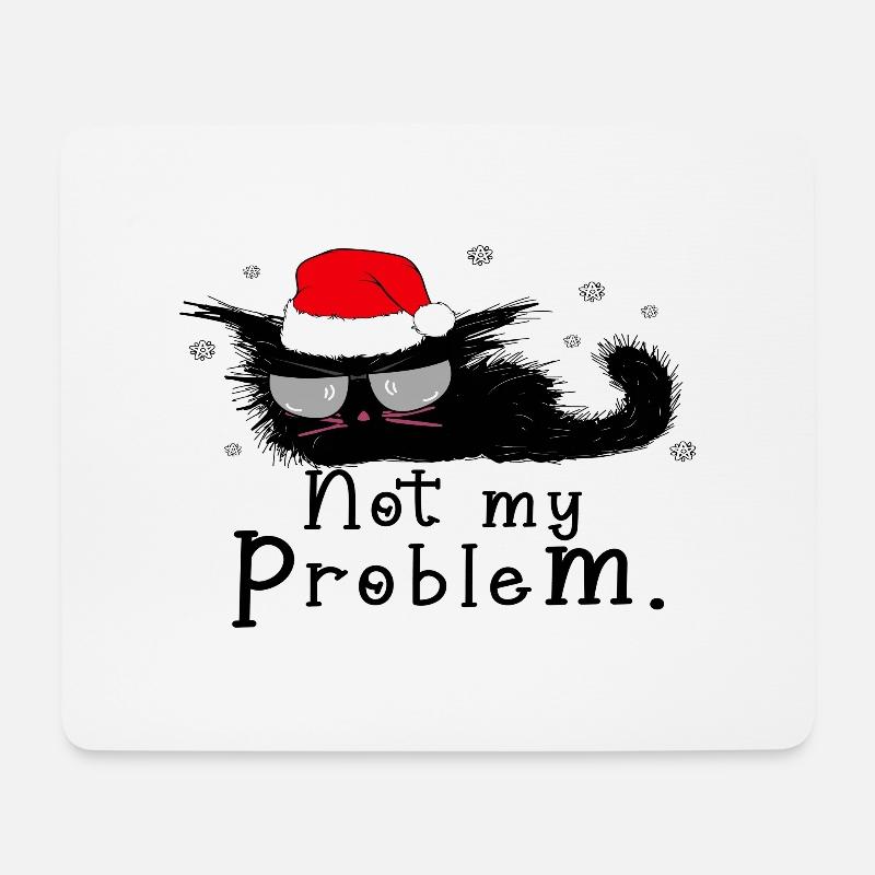 Not My Problem. - Mousepad (Querformat) - Weiß