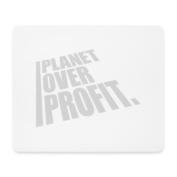 planet over profit Zitat - Mousepad (Querformat) - Weiß - Vorne