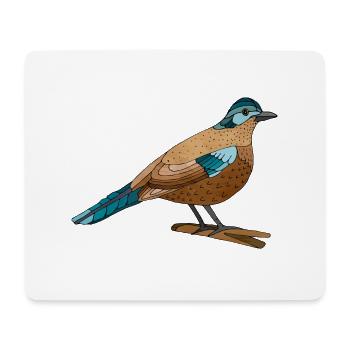 Oiseau - Tapis de souris (format paysage) - blanc - Devant