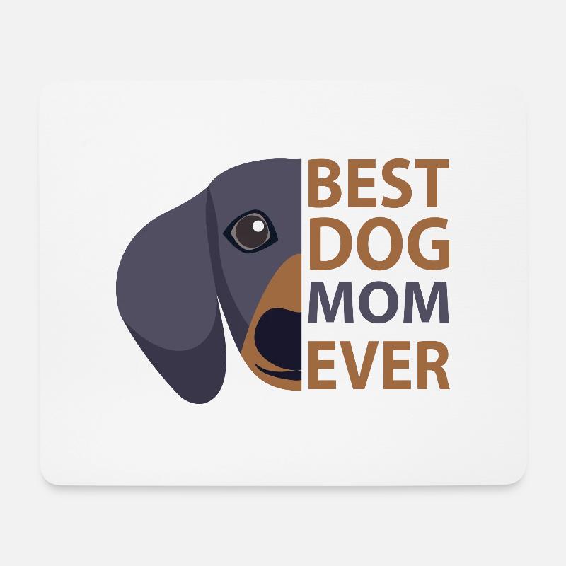 Dog Hund - Mousepad (Querformat) - Weiß