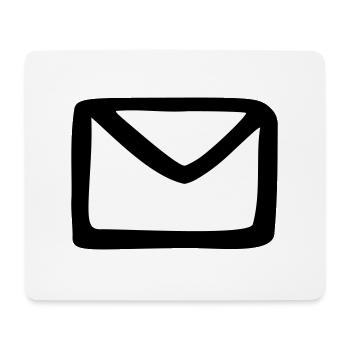logo email mail - Tapis de souris (format paysage) - blanc - Devant