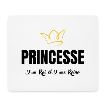 princesse d'un roi et d'une reine - Tapis de souris (format paysage) - blanc - Devant
