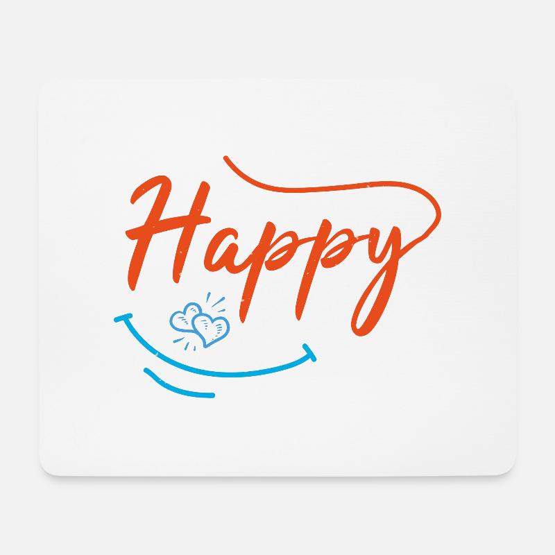 HAPPY - Mouse Pad (horizontal) - white