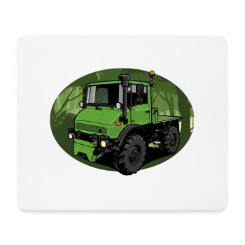 Unimog // Universal Motor Vehicle // Illustration - Tapis de souris (format paysage) - blanc - Devant