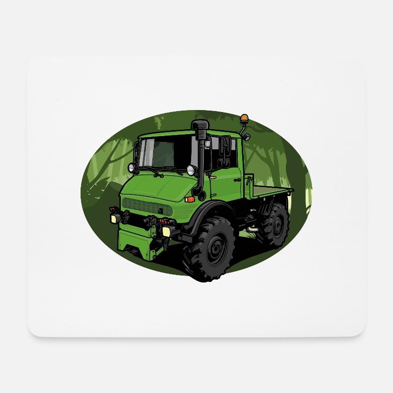 Unimog // Universelles Motorgerät // Illustration - Mousepad (Querformat) - Weiß