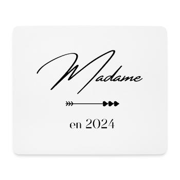 Madame en 2024 - Tapis de souris (format paysage) - blanc - Devant