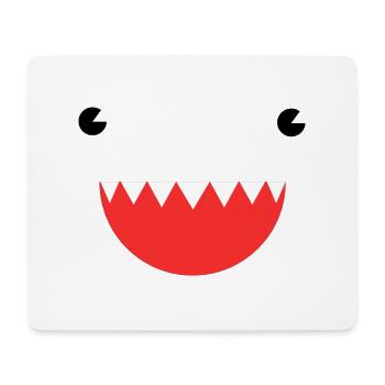 Haifisch-Gesicht - Mousepad (Querformat) - Weiß - Vorne