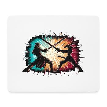 A SWORD FIGHT - Mouse Pad (horizontal) - white - Front