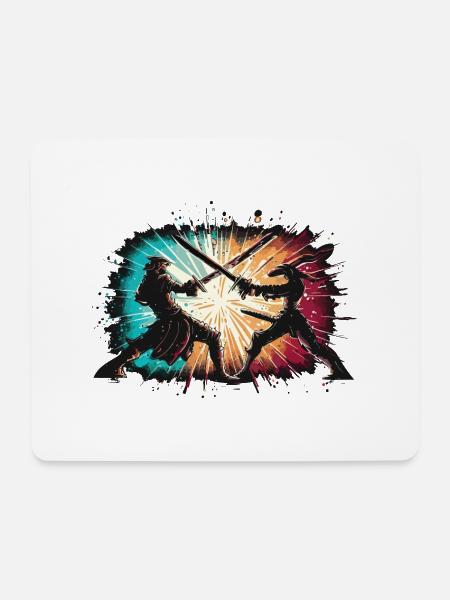 EIN SCHWERTKAMPF - Mousepad (Querformat) - Weiß