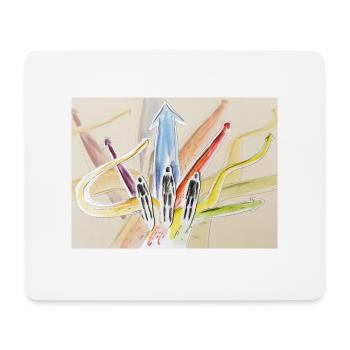 menschen wege - Mousepad (Querformat) - Weiß - Vorne