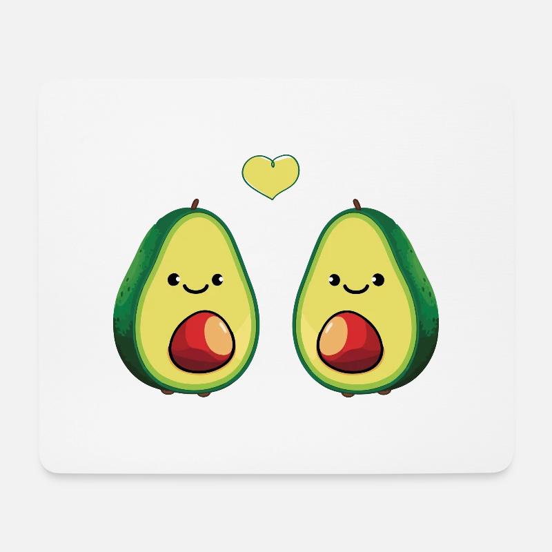 avocado sweet love - Mousepad (Querformat) - Weiß