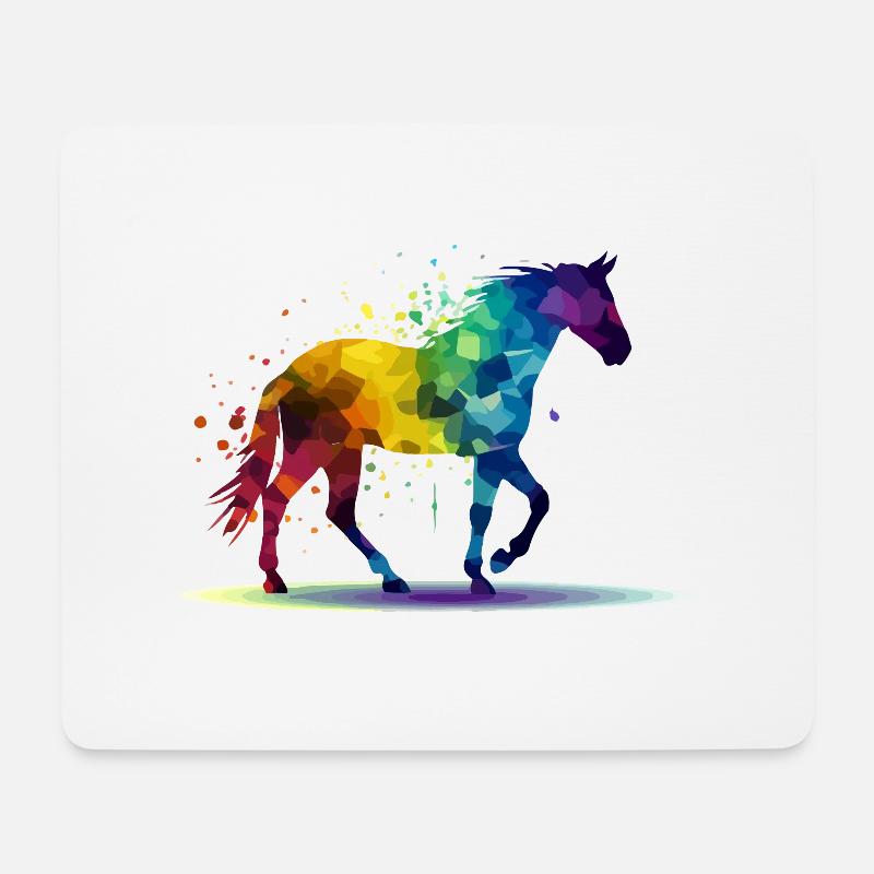 Pako das bunte Pferd - Mousepad (Querformat) - Weiß