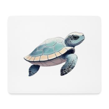Schildkröte - Mousepad (Querformat) - Weiß - Vorne