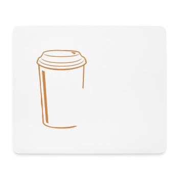 Je cours sur le café et le sarcasme Dicton sarcastique - Tapis de souris (format paysage) - blanc - Devant