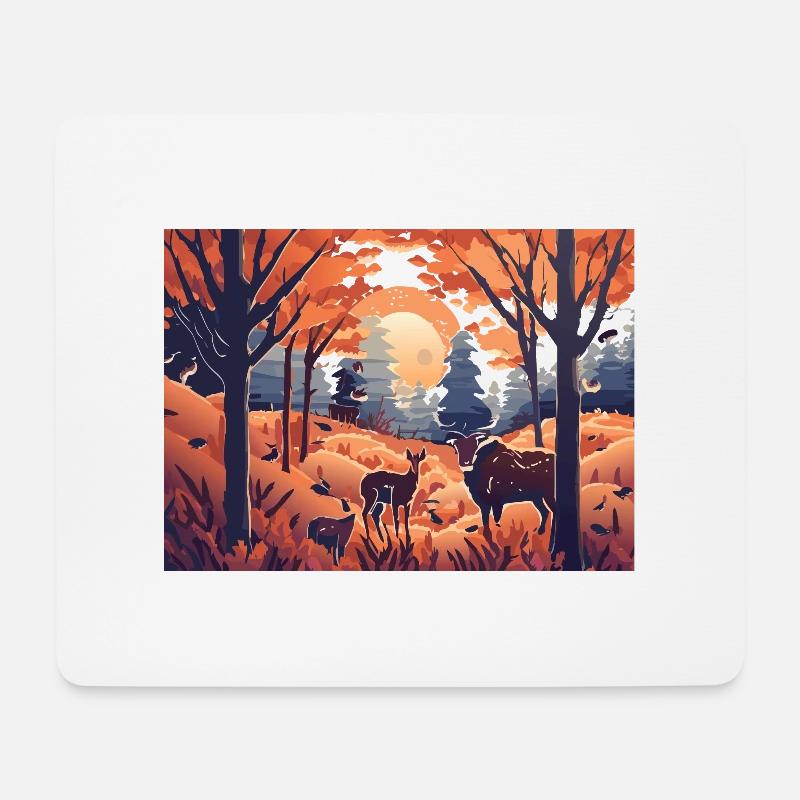 Fields under the Sun (Fall Collection) - Mouse Pad (horizontal) - white