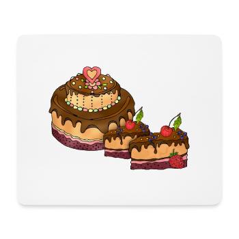 Cake - Mouse Pad (horizontal) - white - Front