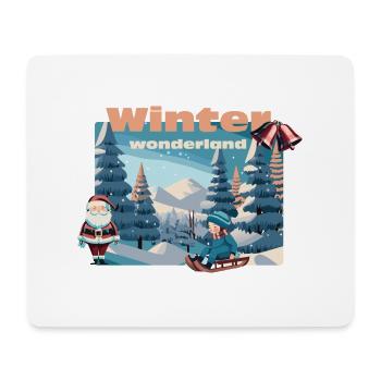 winter wonderland - Mousepad (Querformat) - Weiß - Vorne