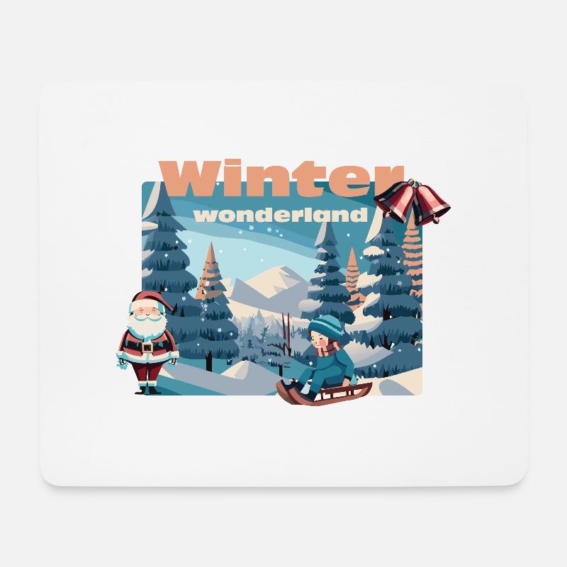 winter wonderland - Mousepad (Querformat) - Weiß