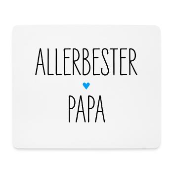 Allerbester Papa, Bester Vater, Herz, Geburtstag - Mousepad (Querformat) - Weiß - Vorne