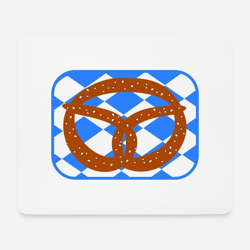 Bayrische Brezen - Mousepad (Querformat) - Weiß