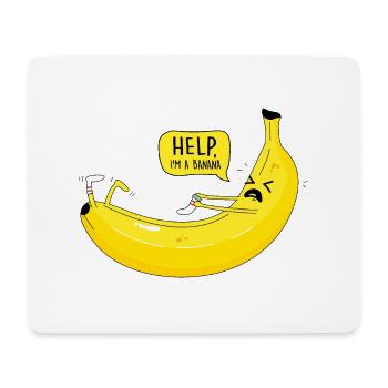 Banane et chaussette - Tapis de souris (format paysage) - blanc - Devant
