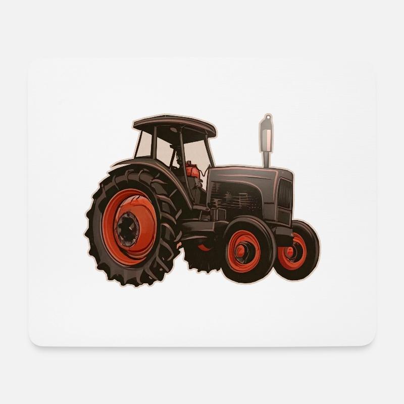 Alter Traktor - Mousepad (Querformat) - Weiß