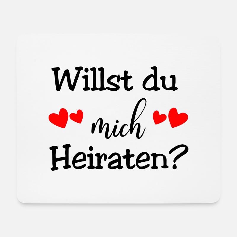 Willst du mich Heiraten - Mousepad (Querformat) - Weiß