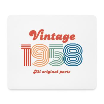 Jahrgang 1958, alle Originalteile - Mousepad (Querformat) - Weiß - Vorne