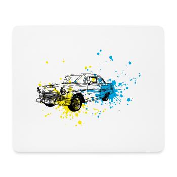 Oldtimer splash - Mousepad (Querformat) - Weiß - Vorne