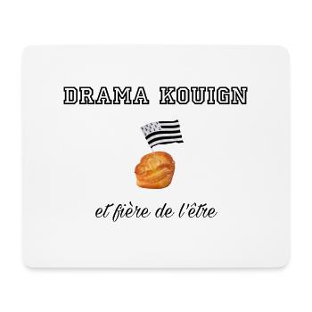 Fière d être une drama kouign Blk - Tapis de souris (format paysage) - blanc - Devant